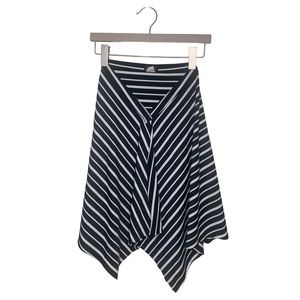 Star City B&W Cute Uniqe Striped Mini Skirt